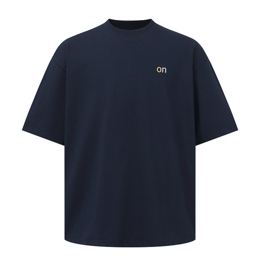 【On】 Crew Neck Printed Logo T-Shirt N1622 ネイビーブルー