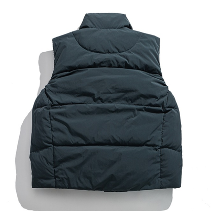 ホワイトダウン　パネル　ダウンベスト　N1023