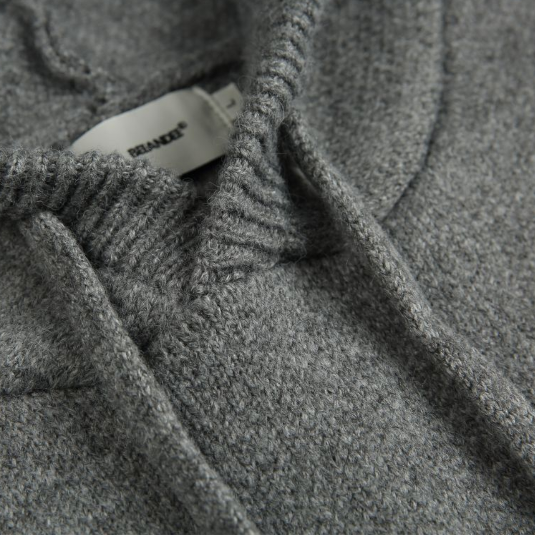 サイドスリット　プルオーバー　ニットパーカー　N874