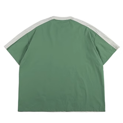 バックサイド　布帛切り替え　Tシャツ　N404