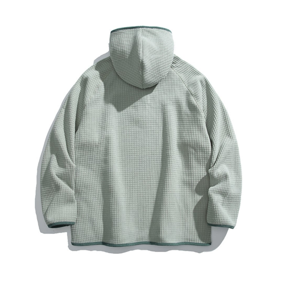 PEワッフル　ハーフジップパーカー　C185
