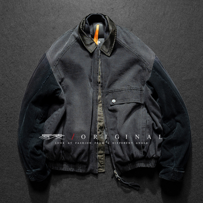 【Y.M.ORIGINAL】ホワイトダックダウン　デニムコンビ　ジャケット　N847