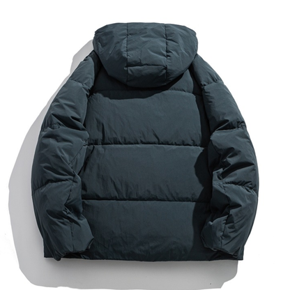 White Down Raglan Sleeve Hooded Jacket N1024