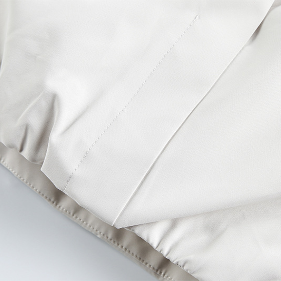 Faux layered wool polo collar knit N748