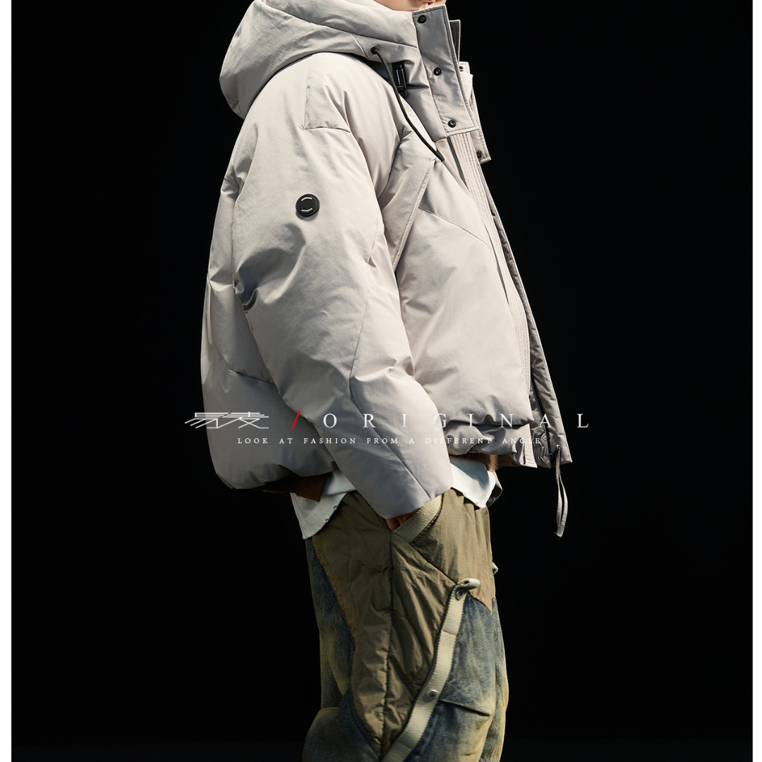 【Y.M.ORIGINAL】ホワイトダックダウン　ボリューム　フードジャケット　N855