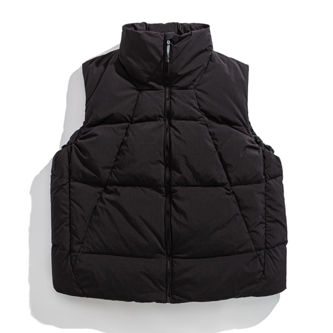 ホワイトダウン　パネル　ダウンベスト　N1023