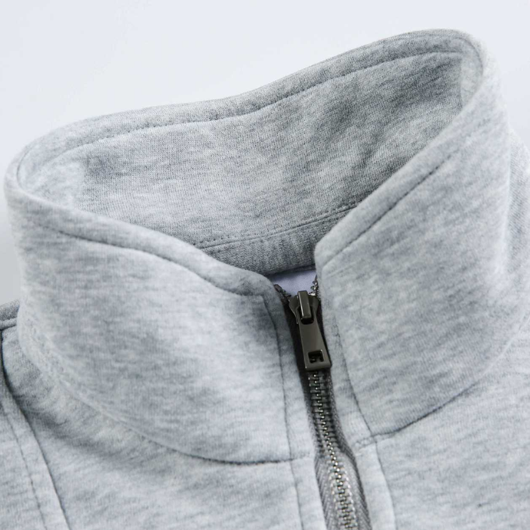 メランジ　ハーフジップ　スウェットシャツ　N1258