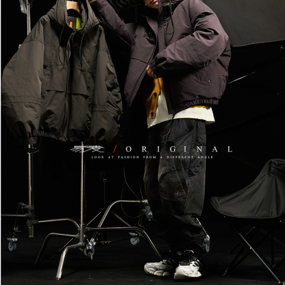 [YMORIGINAL] White Duck Down High Neck Hooded Jacket N854