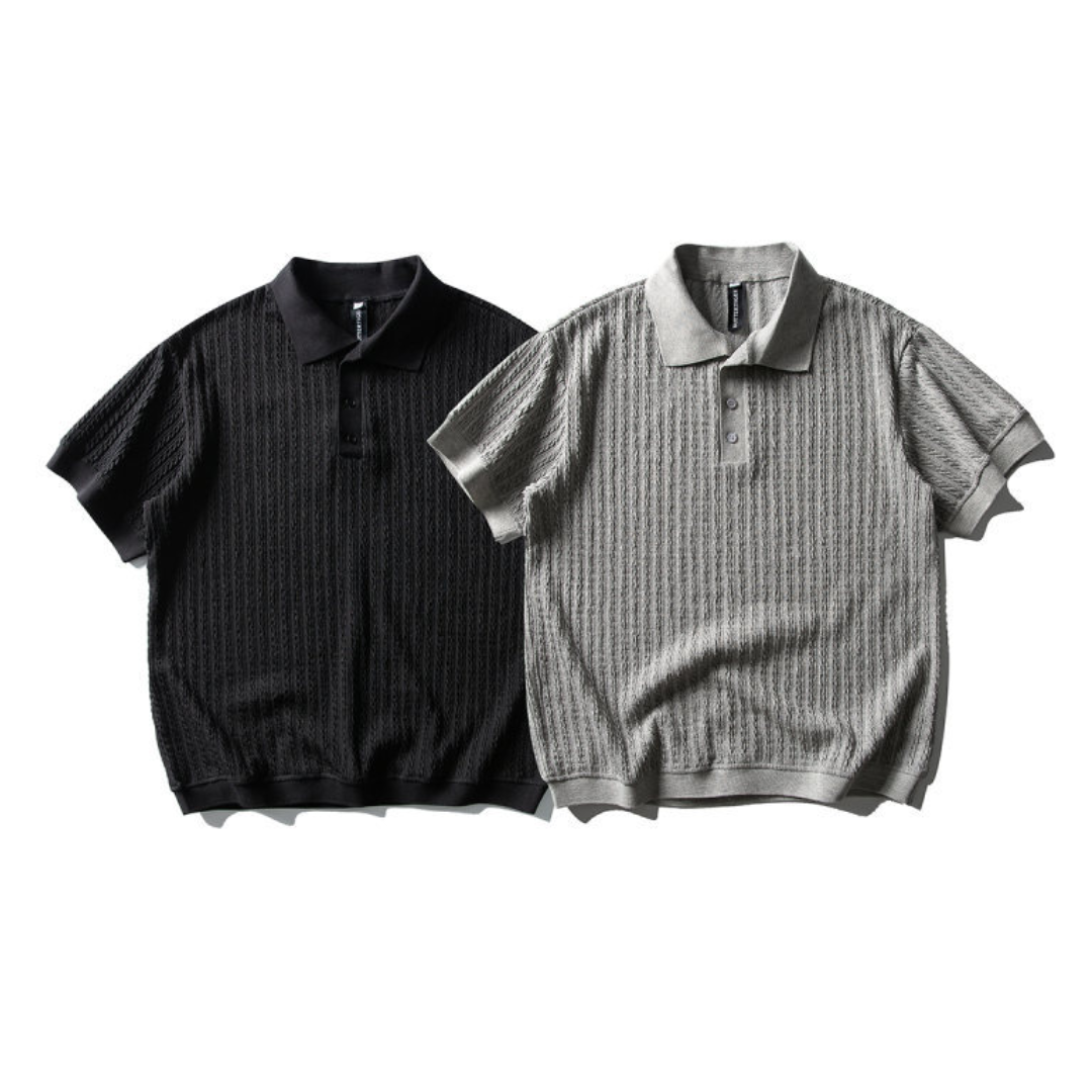 ケーブルニット　ポロシャツ　N1509