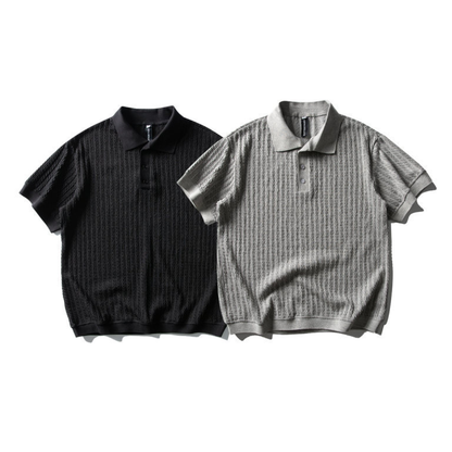 ケーブルニット　ポロシャツ　N1509