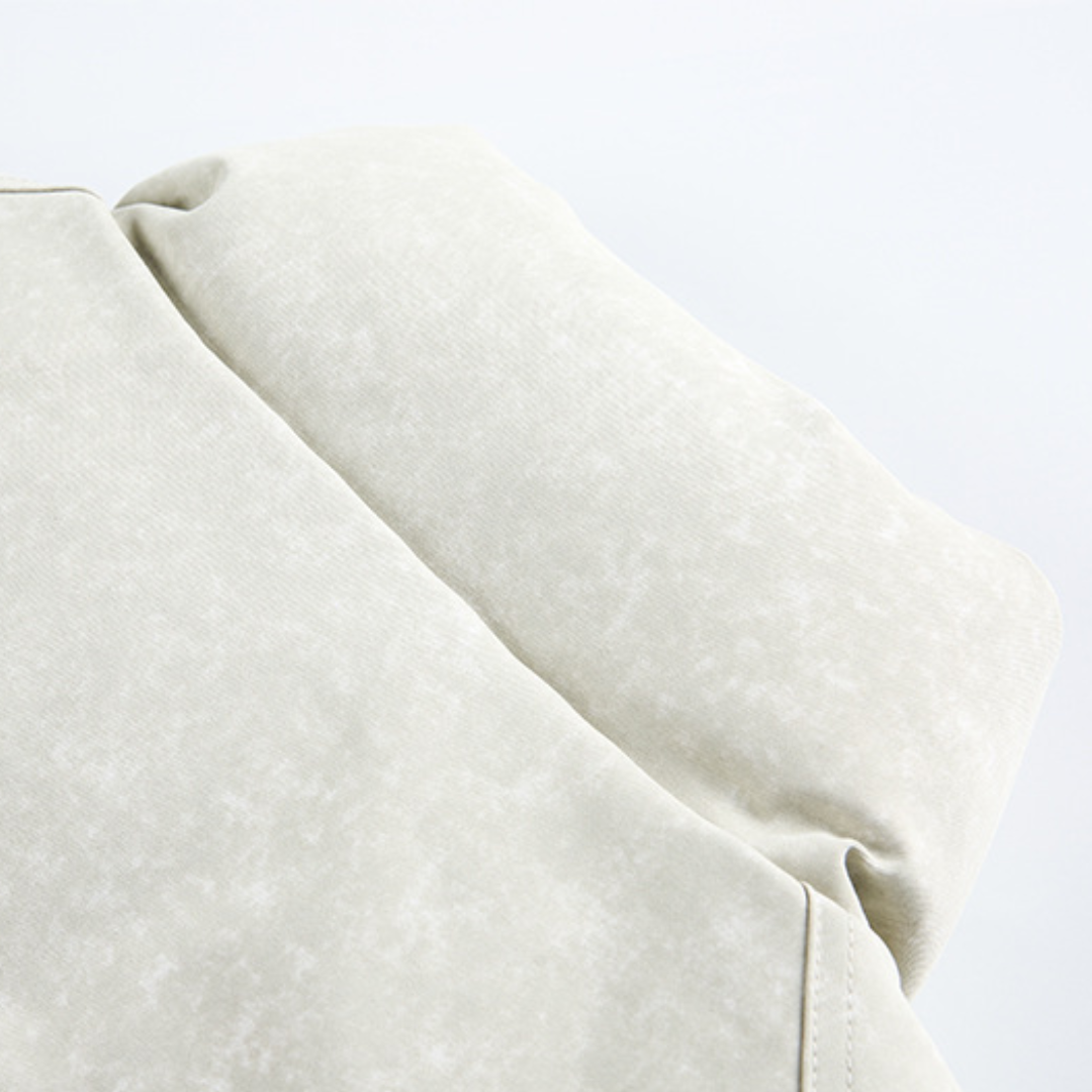 Faux layered wool polo collar knit N748