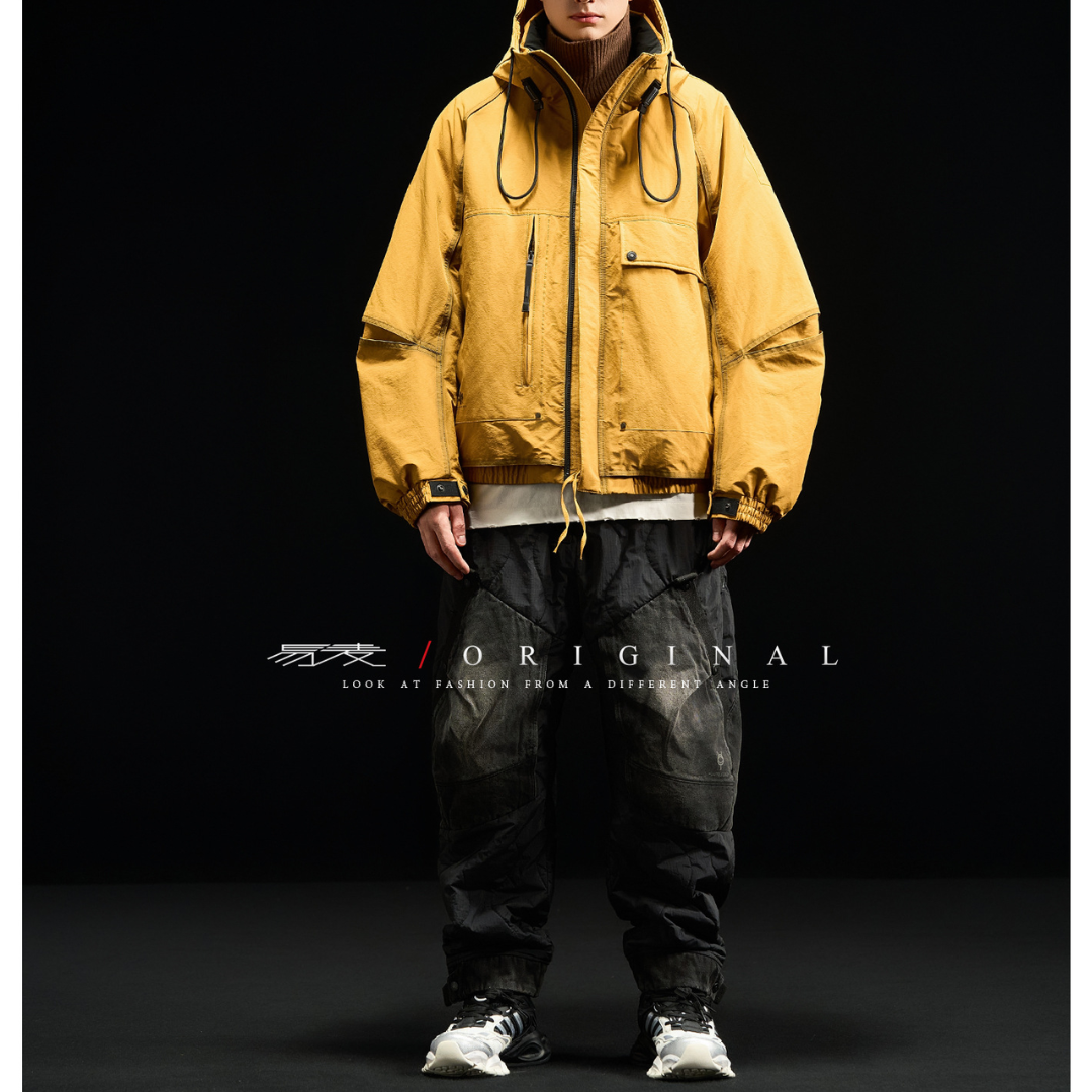 [YMORIGINAL] Arm slit, big pocket, short down jacket N858