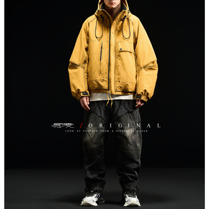 [YMORIGINAL] Arm slit, big pocket, short down jacket N858