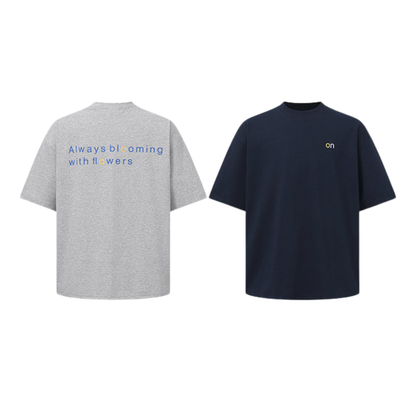 【on】クルーネック　プリントロゴTシャツ　N1622