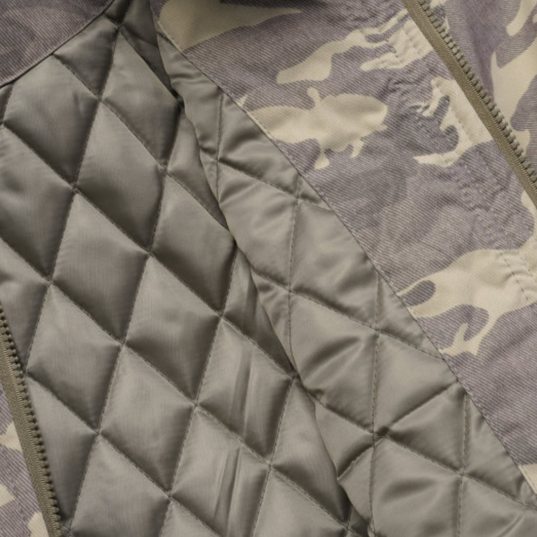 カモフラージュ　ファーフード　ジャケット　N943