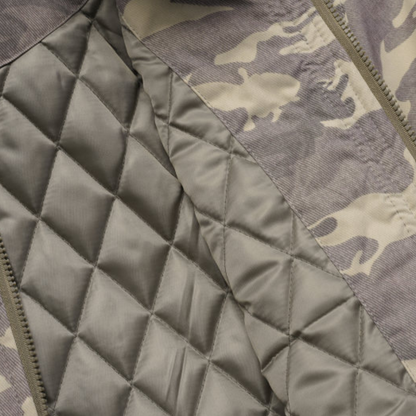 カモフラージュ　ファーフード　ジャケット　N943