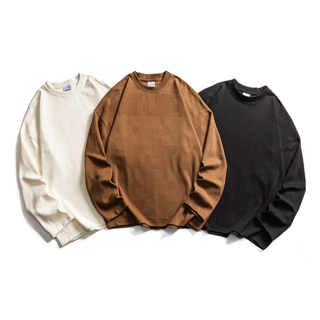 ストレッチカノコ　ランダムパタン　長袖Tシャツ　N1664