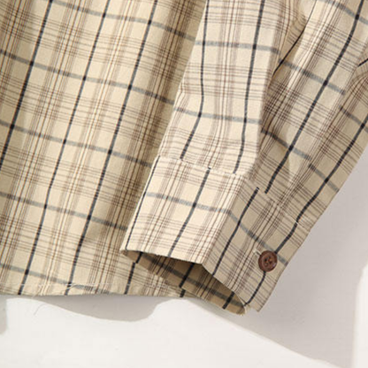 ダブルポケット　レトロチェック　シャツ　N1252