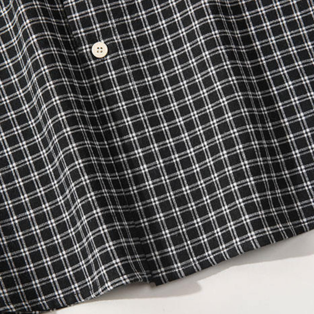 ポイントロゴ　グラフチェック　シャツ　N1251