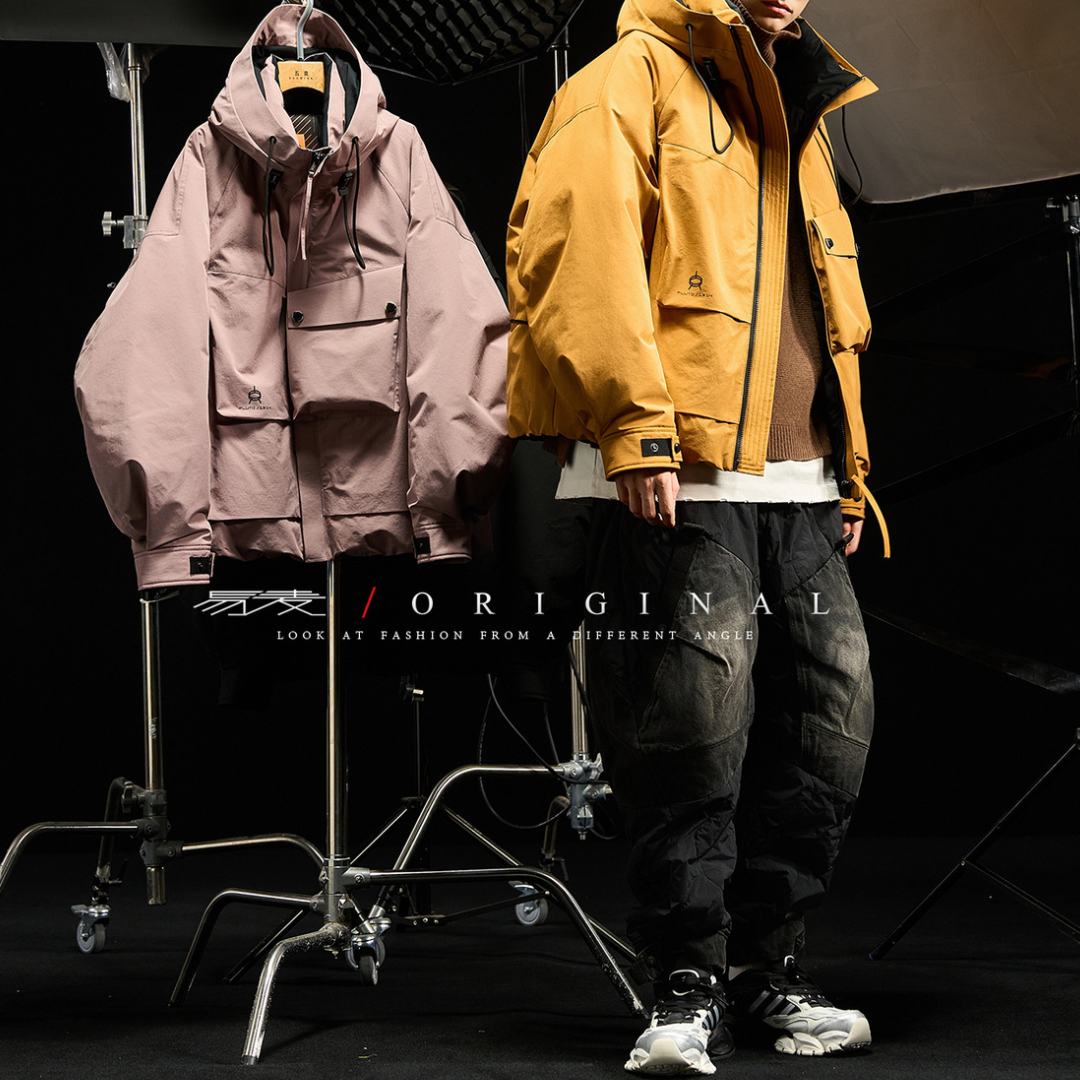 [YMORIGINAL] White Duck Down Big Pocket Hooded Jacket N849