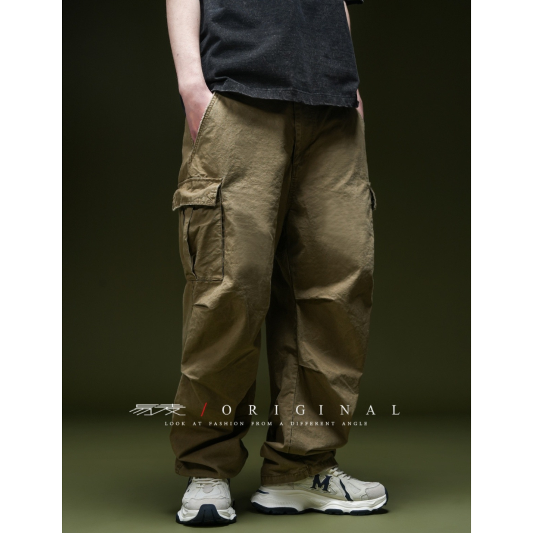 【Y.M.ORIGINAL】コットンポリエステル　マルチタック　カーゴパンツ　N972