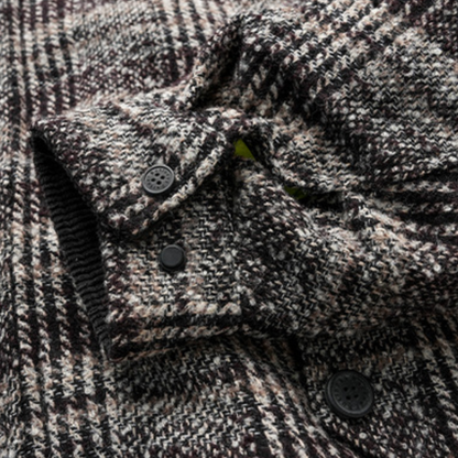 [YMORIGINAL] White Duck Down Tweed Check Jacket N848