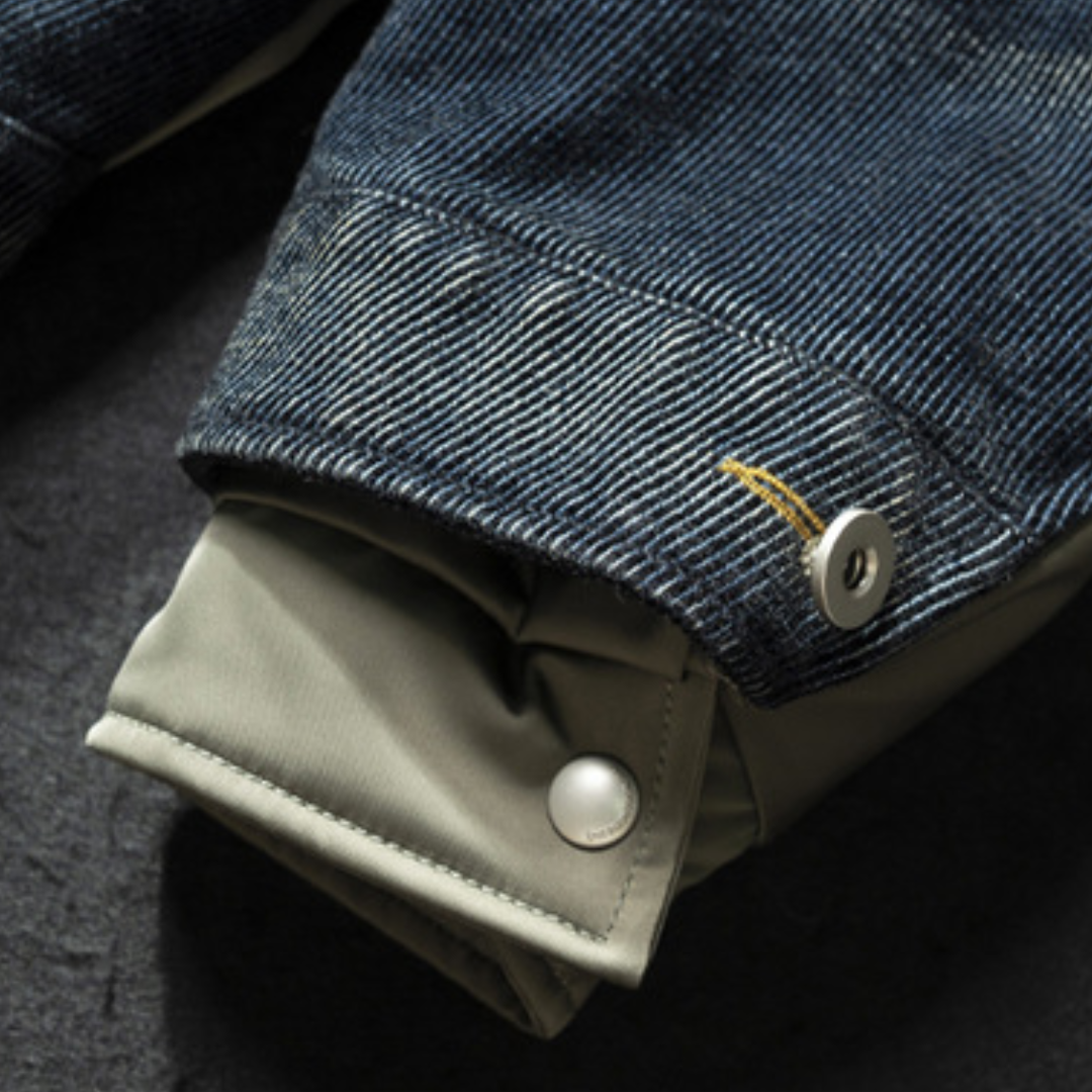 [YMORIGINAL] White Duck Down Layered Denim Jacket N840