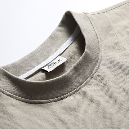 Gathered pocket nylon pullover B907
