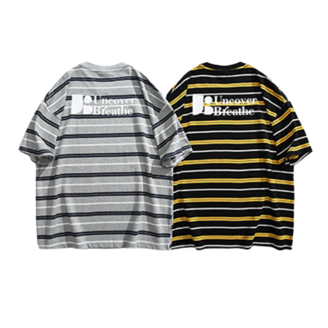 バックロゴ　マルチボーダー　Tシャツ　N1402