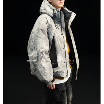 [YMORIGINAL] White Duck Down Fog Color Hooded Jacket N843