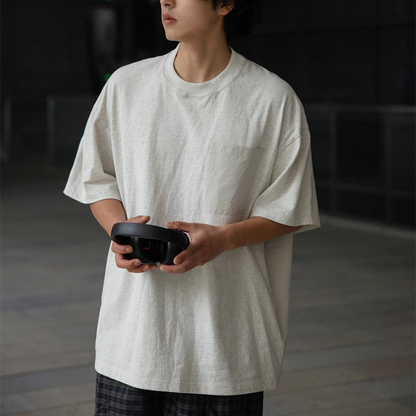 バックサイド　布帛切り替え　Tシャツ　N404