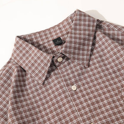 ポイントロゴ　グラフチェック　シャツ　N1251