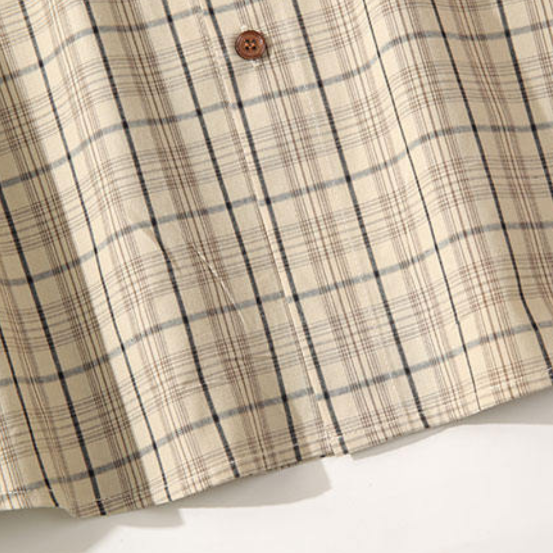 ダブルポケット　レトロチェック　シャツ　N1252