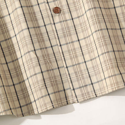 ダブルポケット　レトロチェック　シャツ　N1252