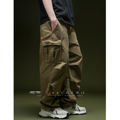 【Y.M.ORIGINAL】コットンポリエステル　マルチタック　カーゴパンツ　N972