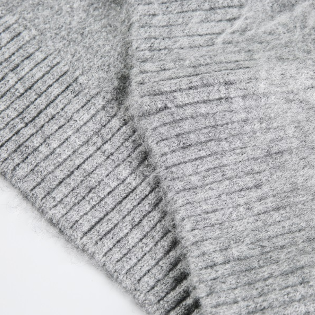 シャギーニット　クルーネック　カーディガン　N940