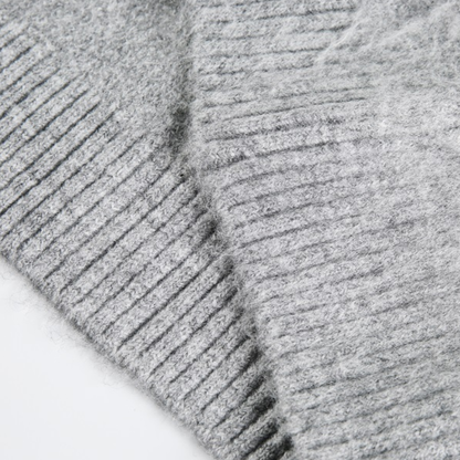 シャギーニット　クルーネック　カーディガン　N940