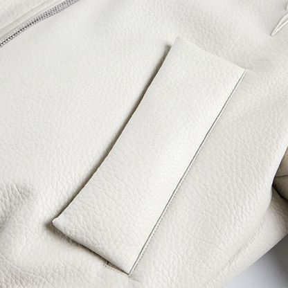 Faux layered wool polo collar knit N748