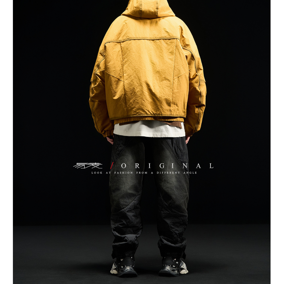 [YMORIGINAL] Arm slit, big pocket, short down jacket N858