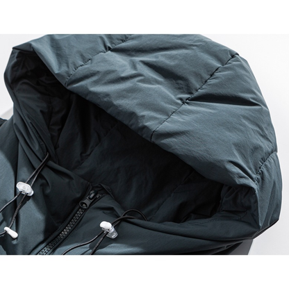 White Down Raglan Sleeve Hooded Jacket N1024