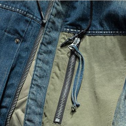 [YMORIGINAL] White Duck Down Denim Layered Jacket N856