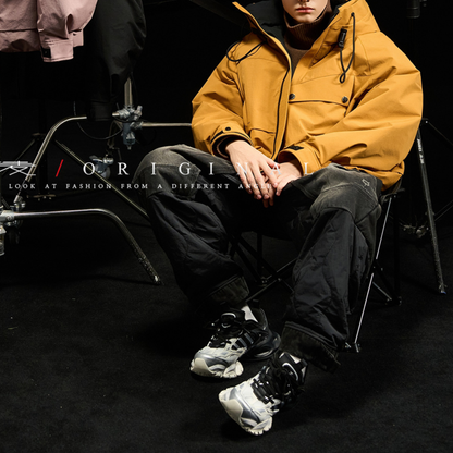 [YMORIGINAL] White Duck Down Big Pocket Hooded Jacket N849