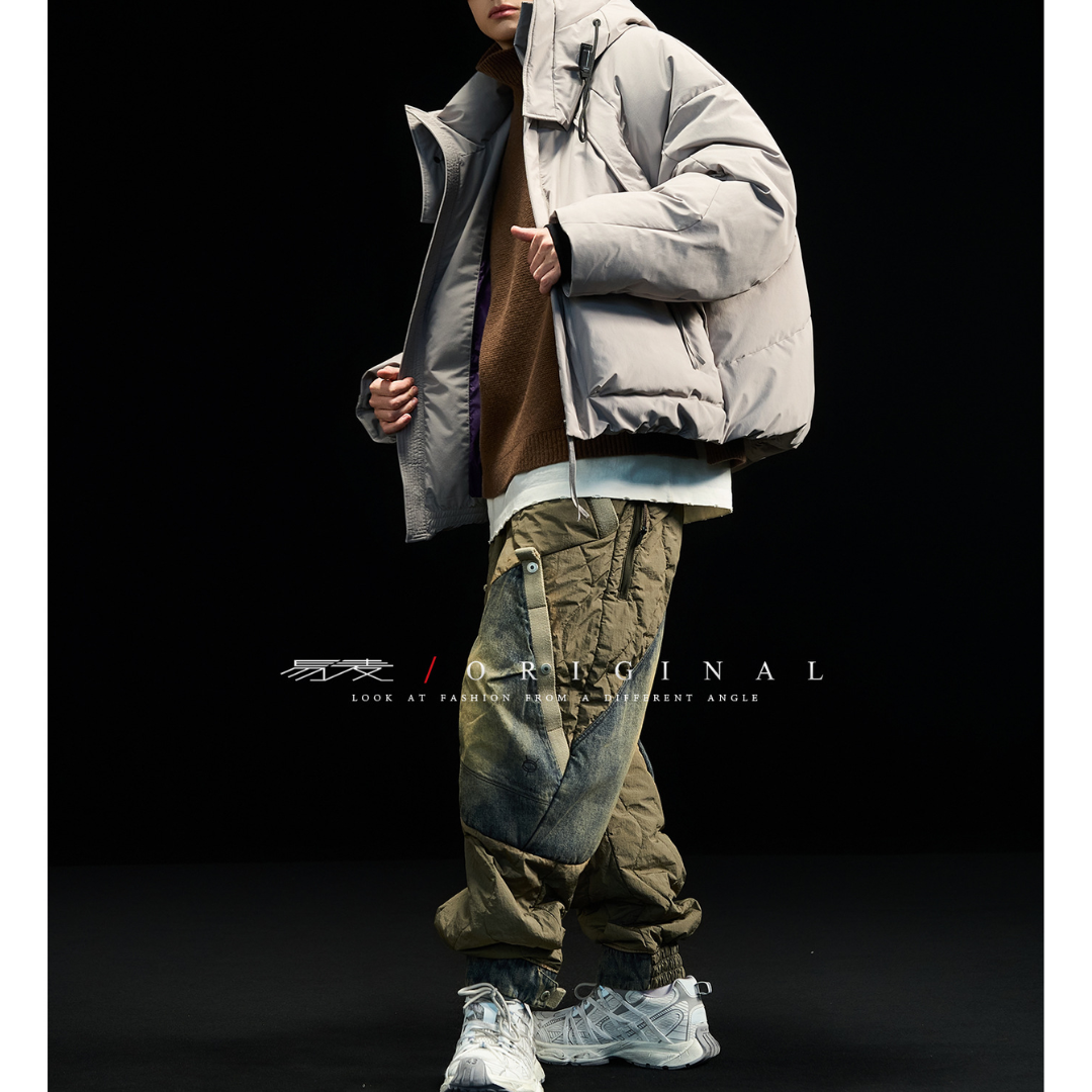 【Y.M.ORIGINAL】ホワイトダックダウン　ボリューム　フードジャケット　N855