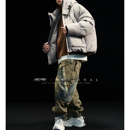 【Y.M.ORIGINAL】ホワイトダックダウン　ボリューム　フードジャケット　N855