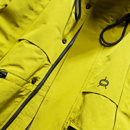 [YMORIGINAL] White Duck Down Zip Pocket Hooded Jacket N852