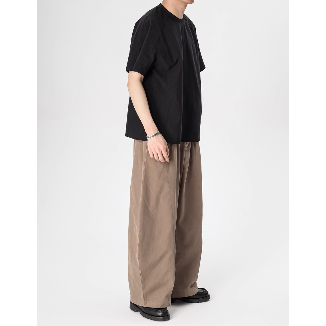 Tencel Cotton Wide Barrel Pants N741