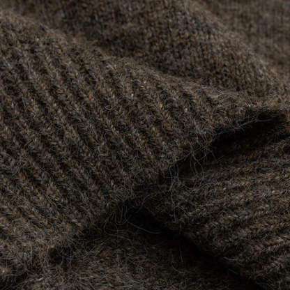 ウール混 シャギーニット フード カーディガン　N939