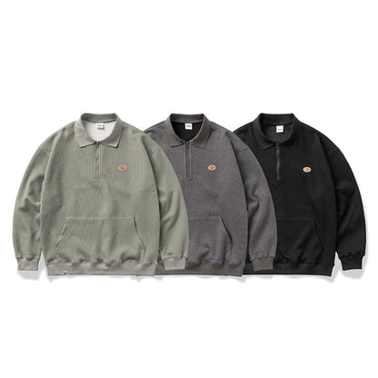 Waffle Half Zip Pullover C194