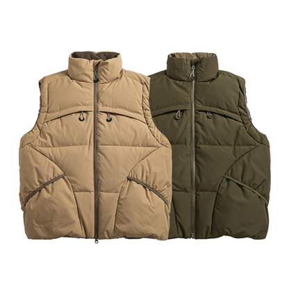 Faux layered wool polo collar knit N748