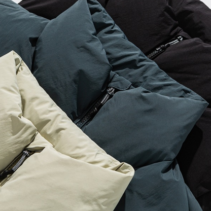 ホワイトダウン　パネル　ダウンベスト　N1023